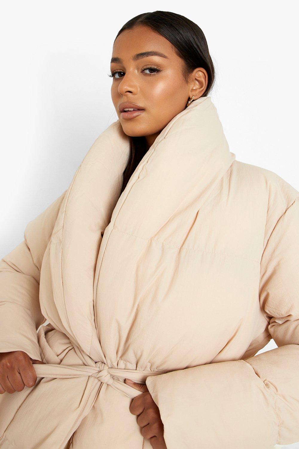 Shawl puffer outlet coat